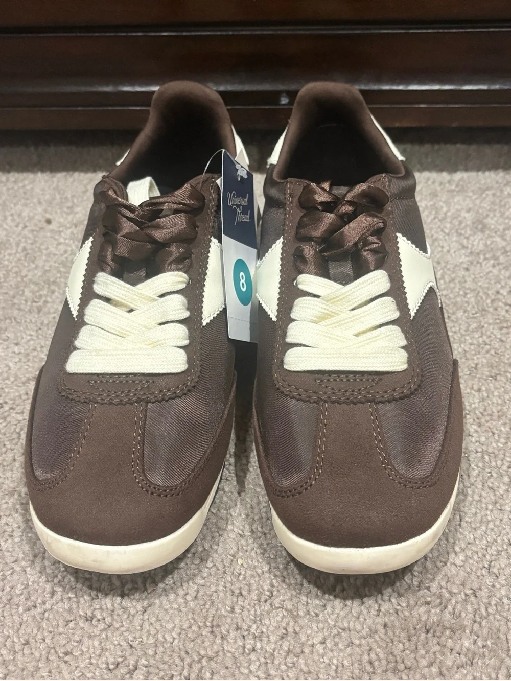 NWT Women Skylar Jogger Sneakers Memory Foam Universal Thread Brown Shoes Sz 8